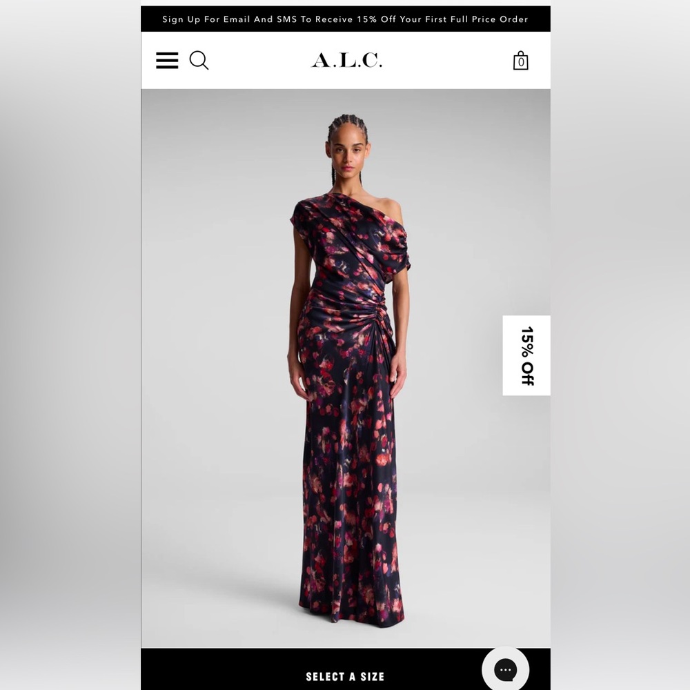 Poppy Stretch Silk Gown